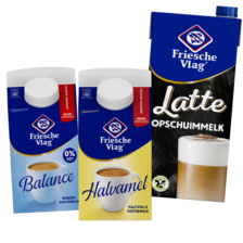 Friesche Vlag balance, halvamel, latte opschuimmelk of barista haver